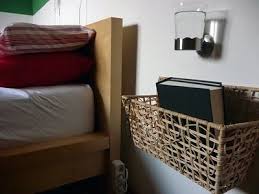 In terms of height, we shoot for lamps that are 28 to 32 inches tall overall on a 28 to 30. No Space For A Bedside Table No Problem Diy Nightstand Home Diy Small Space Storage Solutions