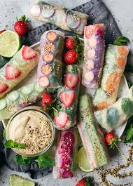 Vegane Summerrolls Mit Hirse Eine Super Magnesiumquelle Vanillacrunnch Food Lifestyle Blogger Rezept Summerrolls Gesunde Snacks Snacks