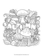 Coloring autumn * coloring page. Fall Coloring Pages Free Printable Pdf From Primarygames
