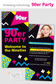 Einladung Mottoparty 90er 90er Party Party 90er Mottoparty