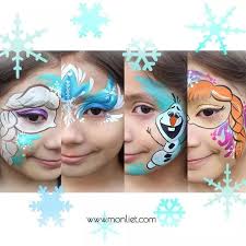 Frozen Designs Anna Elsa Kinder Schminken Kinderschminken Schminkvorlagen