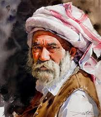 인물수채화. Watercolor portrait. Arches Rough 300g