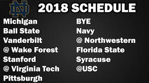 Visit espn to view the notre dame fighting irish team schedule for the current and previous seasons. Notre Dame 2018 Football Schedule Preview Projected Record Youtube