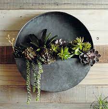 Our selection of outdoor planters and pots keep outdoor spaces looking fresh & vibrant. Wall Planters Zinc Indoor Outdoor Planters Circle Semi Circle By Artisan Living Jardineria En Macetas Jardines Plantas