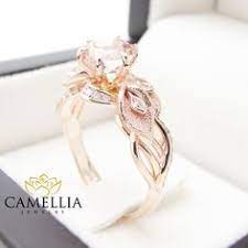 14k Rose Gold Morganite Engagement Ring Calla Lily Design Etsy Nature Inspired Engagement Ring Morganite Engagement Ring Rose Gold Rose Gold Morganite Ring