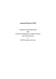 92% of our 2019 graduates reported employment 3 months after graduation. Annual Report 2012 Fachgruppe Informatik An Der Rwth Aachen