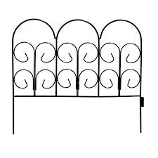 Expert Gardener Iris Black Powder Coated Steel Garden Border 16 Inches H X 18 Inches W Walmart Com Garden Fence Panels Garden Fence Garden Fencing