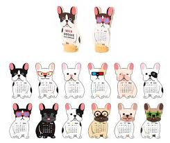Wooden Seat 2018 French Bulldog Desk Calendar French Bulldog Bulldog Desk Calendars