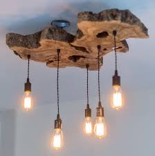 Modern Live Edge Olive Wood Light Fixture With 4 Lights Etsy Wood Light Fixture Rustic Light Fixtures Wood Chandelier