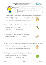 Work word problems these algebra 1 equations worksheets will produce work word problems with ten problems per worksheet. Division Word Problems With Remainders 1 Division Maths Worksheets For Year 2 Age 6 7 By Urbrainy Com