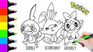Pokemon coloring pages are a fun way for kids of all ages to develop creativity, concentration, fine motor skills, and color recognition. Pokemon Shield And Sword Starters Coloring Book Pages For Kids Speed Coloring Youtube