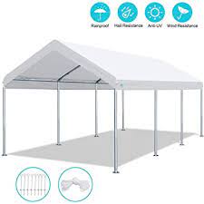 The average price for car canopies ranges from $100 to over $5,000. Buy Advance Outdoor 10 X 20 Ft Heavy Duty Carport Car Canopy Garage Shelter Party Tent Adjustable Height From 6ft To 7 5ft White Online In New Zealand B07tx9ft27