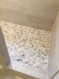 Creamy Sand River Pebbles Bathroom Remodel Shower Bathroom Shower Tile Master Bathroom Renovation
