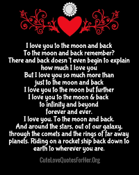 I Love You To The Moon And Back Quotes Poems