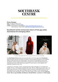 Southbank Centre announces return of free gig series futuretense for  emerging talent
