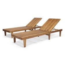 Noble House Nadine Teak Brown 2 Piece Wood Outdoor Chaise Lounges 68115 The Home Depot In 2021 Lounge Chair Outdoor Pool Lounge Chairs Teak Chaise Lounge