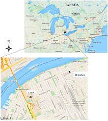 Explore canada with these interactive canada maps that are available in a range of finishes. Map Of Sampling Location At The University Of Windsor Ontario Download Scientific Diagram