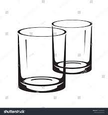 Glasses Whiskey Icons Vector Silhouettes Stock Vector Royalty Free 1523488235 Black And White Illustration Icon Whiskey