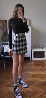 Black And White Plaid Skirt Outfits Summer Pinterest Rosechuu Unique Outfits Trending Outfits Cute Casual Outfits