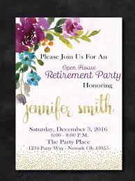 Customized retirement gift, personalized retirement present, diy retirement printable, farewell gift, retiree print 5x7, 8x10, 11x14, 16x20. Retirement Party Floral Invitation Purple And Gold Invitations Floral Retirement Party Farewell Party Invite Retirement Invitations Retirement Invitation Template Party Invite Template Retirement Party Invitations