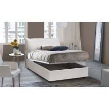 Letti contenitore letti contenitore personalizzabili nel rivestimento ( tessuto, ecopelle, pelle ) e nella dimensione. Singolo Talamo Letto 1 Piazza E 1 2 In Ecopelle Con Contenitore Laterale Bianco Con Materasso In Memory 205 X 135 X 95 Cm Stuttura Legno Rivestimento Meccanismo Di Apertura Ferro Camera Da Letto Arredamento