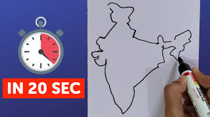How To Draw The Map Of India In Seconds Step By Step India