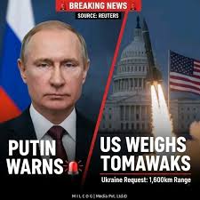 Trump: I've actually almost made a decision to send Tomahawk missiles to  Ukraine — but first I want to make sure what they'll do with them, how  they'll use them.