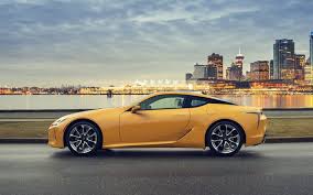Lexus parking assist sensor (4 front & 4 rear). Download Wallpapers Lexus Lc 500 2019 Side View Yellow Sports Coupe New Yellow Lc 500 Japanese Cars Lexus For Desktop Free Pictures For Desktop Free
