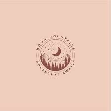 Moon And Mountains Logo Design Star Logo Design Nature Logo Design Branding Design Logo