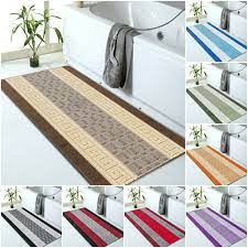 For half bathrooms, contour bath rugs are your best bet. Small Large Gel Backed Non Slip Bath Mat Bathroom Rug Runner Machine Washable Ebay
