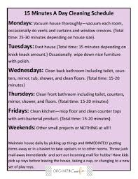 Keep scrolling to study up on the house cleaning tips that will transform the state of your home permanently. 15 Minute A Day Cleaning Schedule