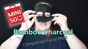 Avoid spreading the mask near your eyes and lips. Testing Miniso Bamboo Charcoal Compressed Facial Mask Sheet Youtube