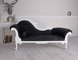 Ledercouch dreisitzer mit ottomane + schlaffunktion. Sofa Recamiere White Black Chaise Longue Antique Ottomane Velvet Upholstered 632 53 Picclick Uk