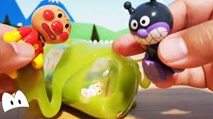 アンパンマン アニメ 消えたジャムおじさんを探せ バイキンマンの悪戯スライム パトロール中のアンパンマンが飛んできた miniature toys スライム アンパンマン アニメ ライム