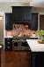 Modern Kitchen White Brick Backsplash