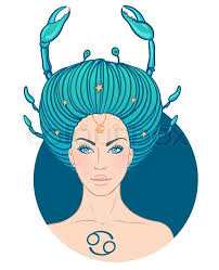Diana, cancerian moon goddess interesting that princess diana was a cancer, just like the moon goddess named diana… Illustration Of Cancer Zodiac Sign As Stock Vector Colourbox