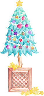 Choose from 320+ cartoon christmas tree graphic resources and download in the form of png, eps, ai or psd. Download Cartoon Cute Christmas Tree Png Transparent Thank You For Holiday Gift With Rabbit Card Full Size Png Image Pngkit