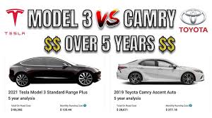 Check spelling or type a new query. Tesla Model 3 Vs Toyota Camry 5 Year Cost Of Ownership Compared