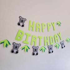 Koala Garland Koala Banner Koala Party Decorations Koala Etsy In 2021 First Birthday Party Decorations Party Decorations First Birthdays