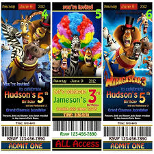 It's a plastic ring too.wonderful decoration for your madagascar themed cupcakes, and a great party favor for the guests too. Personalized Madagascar 3 Birthday Ticket Invitation Printable On Etsy 6 00 Madagascar Party Jungle Theme Parties Birthday Party Themes