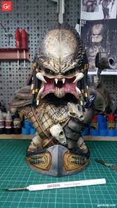 Best Predator Bust 3d Print Painting Tutorial For Beginners And Pros Painting Tutorial Painting 3d Printing