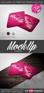 Free Coaster Mock Up In Psd Psd Template Free Mockup Free Psd Free Photoshop Mockups