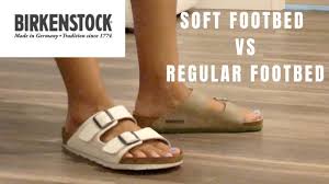 Birkenstock Soft Footbed Vs Regular Review Comparison Birkenstock Arizona Soft Footbed Vs Regular Footbed Youtube