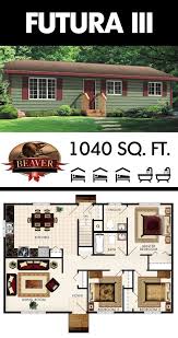 At 1040 Sq Ft Futura Iii Model Is A Simply Designed Bungalow That Makes Clever Use Of It S Space Beaver Homes And Cottages Small House Plans House Blueprints