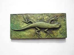 Skinny Lizard Wallsculpture Animal Sculptures Lizard Tile Art