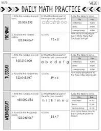 5th Grade Math Spiral Print Digital Bundle Full Year Of Daily Math Warmups Spiral Math Math Spiral Review Daily Math