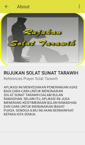 Ingin mempelajari tata cara shalat tarawih? Rujukan Solat Sunat Tarawih For Android Apk Download