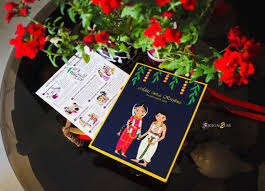 Create your own indian wedding invitation cards in minutes with our invitation maker. Cute Indian Cartoon Wedding Invitation Card And All Its Details Frugal2fab