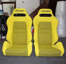Black And Yellow Mustang Seat Covers 2 Jdm Recaro Sr3 Wildcat Bucket Racing Seats Mustang Bmw Honda Auto Cars 50 Of Recaro Recaro Automotive Upholstery Seating