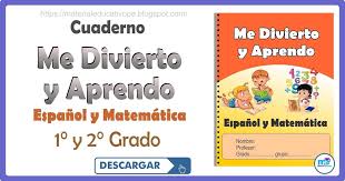 Me divierto y aprendo 1 es un cuaderno de trabajo que integra las cuatro asignaturas curriculares: Cuaderno Me Divierto Y Aprendo 1 Y 2 Grado Espanol Matematicas Material Educativo Letras Mayusculas Y Minusculas Lectura Y Escritura